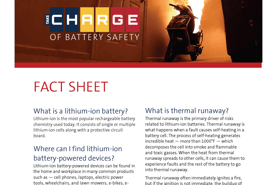Battery Safety Take Charge